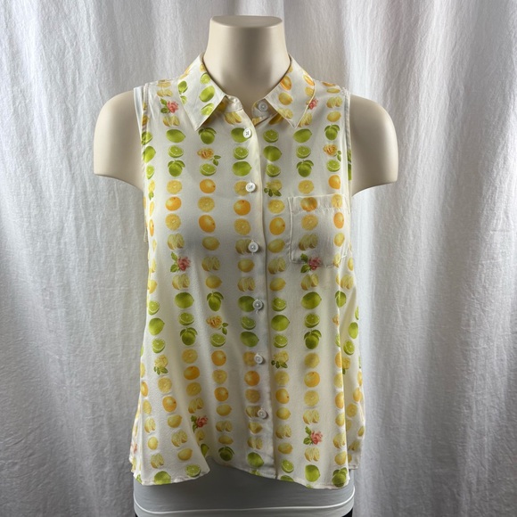 Equipment Orchard Blossom Crepe De Chine Mina Shirt S - Picture 2 of 8